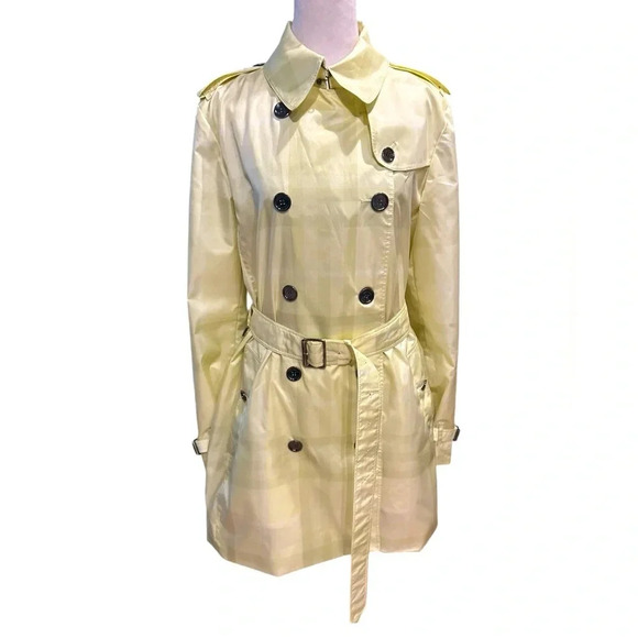Burberry Brit yellow trench coat size 12 - Picture 1 of 16